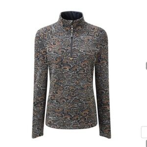 - Sherpa Adventure Gear Grey Cream Namla Half-Zip Jacket Fleece Kharani